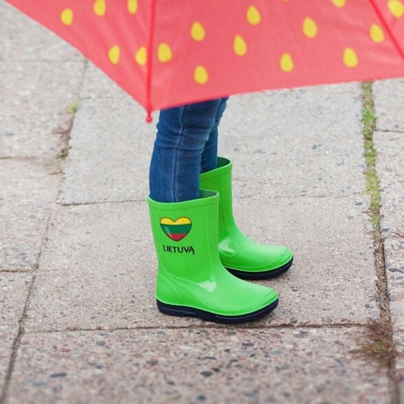 Žali guminiai batai vaikams "Myliu Lietuvą" 120P 1