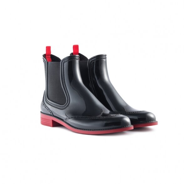 Moteriški guminiai batai Chelsea BLACK/RED 160P