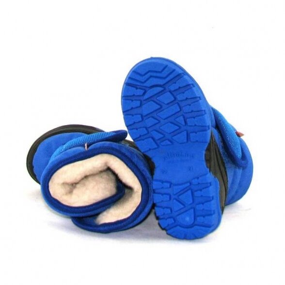 Mėlyni sniego batai vaikams su lipduku OLAFAS 2